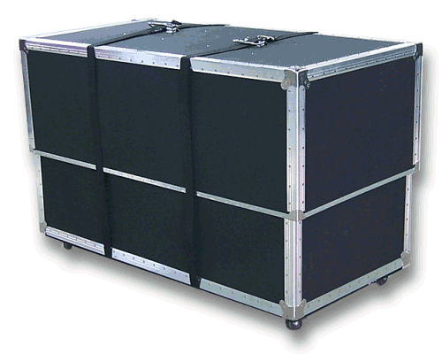 重型轮式装运箱，适用于20'x 20'地毯包装