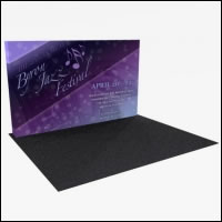 Great Buy 12' Straight (5x3 quad) Dye-Sub Fabric Popup Exhibit with End Panels