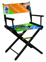 18“座椅高度导演椅子，带染料型座椅或背部